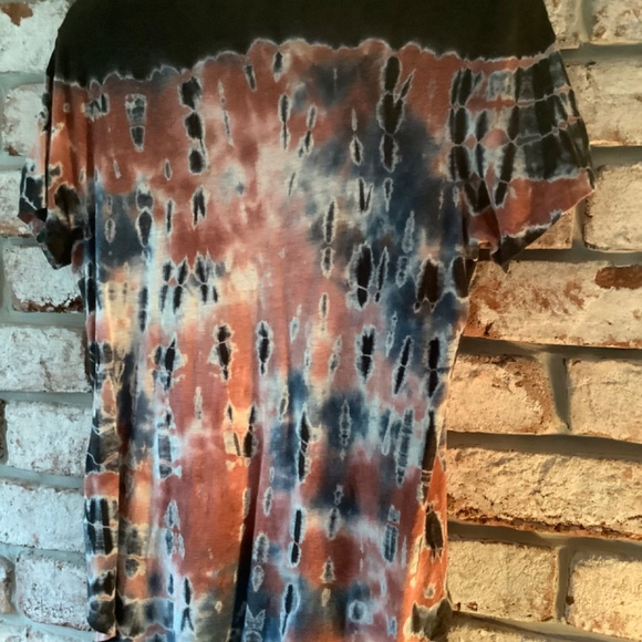 Young fabulous and broke distressed tie dye print top - Picture 2 of 4